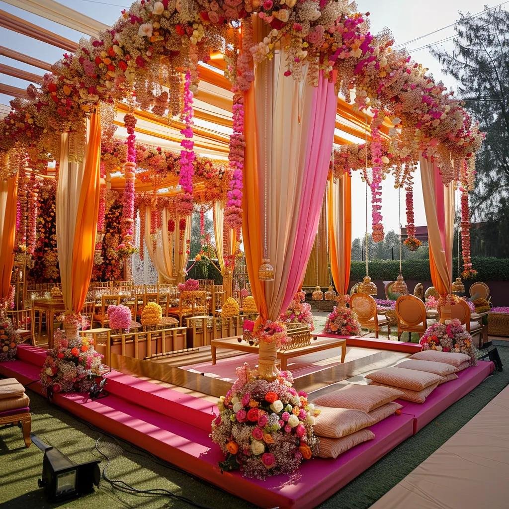 Elegant Indian wedding setup showcasing affordable planning options